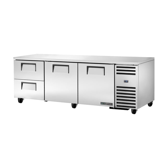 True Refrigeration Deep Undercounter Refrigerator - 2 Drawers + 2 Solid Swing Doors - TUC-93D-2-HC