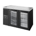 True Refrigeration Bar Refrigerator - Black Ext - 2 Glass Swing Doors - TBR52-RISZ1-L-B-GG-2