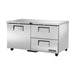 True Refrigeration Undercounter Foodservice Refrigerator - 2 Drawers + 1 Solid Swing Door - TUC-60D-2-HC