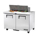 True Refrigeration Prep Table - 10x 1/6 Top Pans - 2 Solid Swing Doors - TSSU-48-10-HC