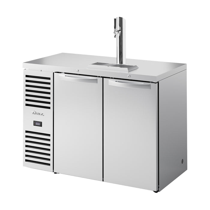 True Refrigeration Keg Chiller / Dispenser - Stainless Steel Ext - 2 Solid Swing Doors - TDR48-RISZ1-L-S-SS-2