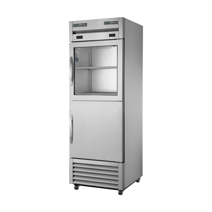 True Refrigeration Upright Foodservice "Dual Temperature" Cabinet - Split Half Glass + Half Solid Swing Doors - T-23DT-1-G-1-HC~FGD01