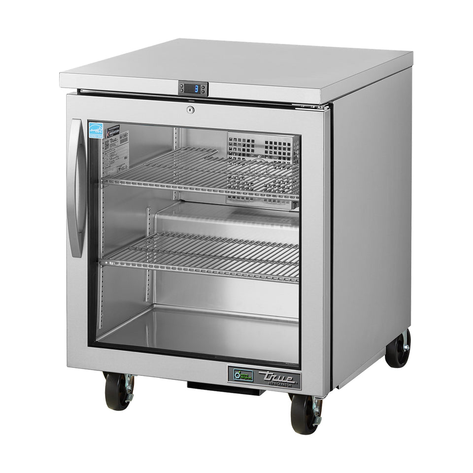 True Refrigeration Undercounter Foodservice Refrigerator - 1 Glass Swing Door - TUC-27G-HC-FGD01
