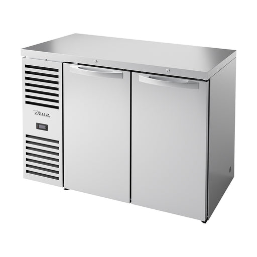 True Refrigeration Bar Refrigerator - Stainless Steel Ext - 2 Solid Swing Doors - TBR48-RISZ1-L-S-SS-2