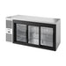 True Refrigeration Bar Refrigerator - Stainless Steel Ext - 3 Glass Slide Doors - TBR72-RISZ1-L-S-111-2