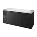 True Refrigeration Bar Refrigerator - Black Ext - 3 Solid Swing Doors - TBR72-RISZ1-L-B-SSS-2