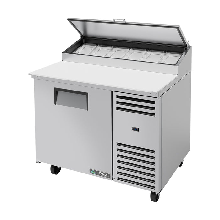 True Refrigeration Pizza Prep Table - 6x 1/3 Top Pans - 1 Solid Swing Door - TPP-AT-44-HC