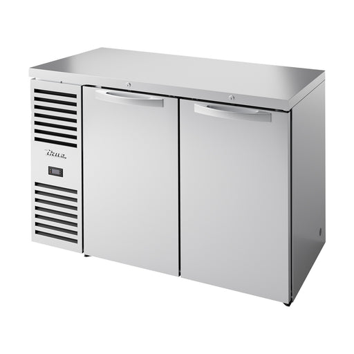 True Refrigeration Bar Refrigerator - Stainless Steel Ext - 2 Solid Swing Doors - TBR52-RISZ1-L-S-SS-2