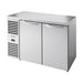 True Refrigeration Bar Refrigerator - Stainless Steel Ext - 2 Solid Swing Doors - TBR52-RISZ1-L-S-SS-2