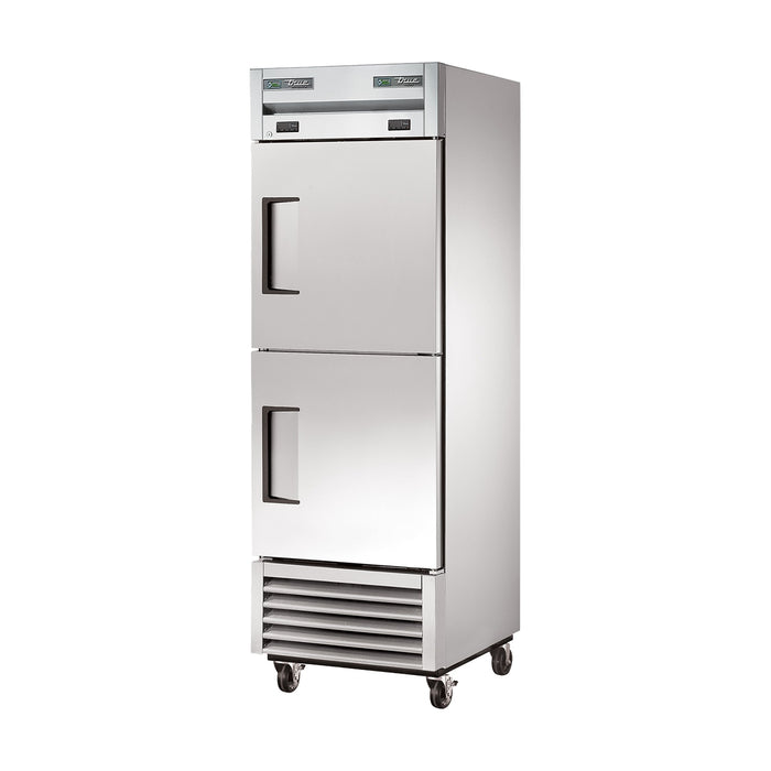 True Refrigeration Upright Foodservice "Dual Temperature" Cabinet - 2 Half Solid Swing Doors - T-23DT-HC
