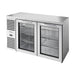 True Refrigeration Bar Refrigerator - Stainless Steel Ext - 2 Glass Swing Doors - TBR60-RISZ1-L-S-GG-2