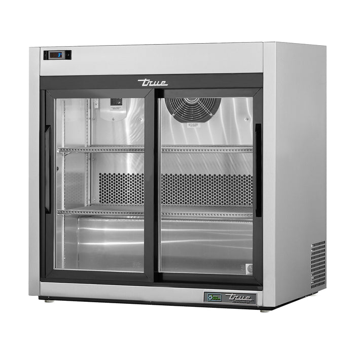 True Refrigeration Counter-Top Retail Merchandiser Refrigerator - 2 Glass Slide Doors - TSD-09G-HC-LD
