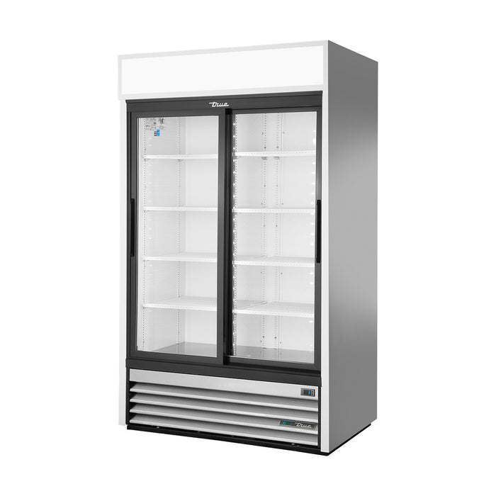 True Refrigeration Upright Retail Merchandiser Refrigerator - 2 Full Glass Slide Doors - GDM-41-HC-LD