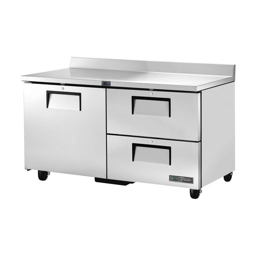 True Refrigeration Worktop Counter Refrigerator - 2 Drawers + 1 Solid Swing Door - TWT-60D-2-HC