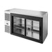 True Refrigeration "Pass-Thru" Bar Refrigerator - Stainless Steel Ext - 2 Glass Slide Doors Front - 2 Glass Slide Doors Rear - TBR60-PTSZ1-L-S-11-11-2