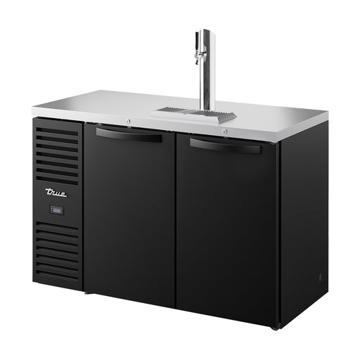 True Refrigeration Keg Chiller / Dispenser - Black Ext - 2 Solid Swing Doors - TDR52-RISZ1-L-B-SS-2