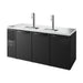 True Refrigeration Keg Chiller / Dispenser - Black Ext - 3 Solid Swing Doors - TDR72-RISZ1-L-B-SSS-2