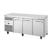 True Refrigeration 1/1 GN Counter Refrigerator - 3 Section - TCR1/3-CL-SS-DL-DR-DR