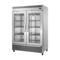 True Refrigeration 2/1 GN Upright Reach-In Food Service Refrigerator - 2 Glass Swing Glass Doors - TGN-2R-2G