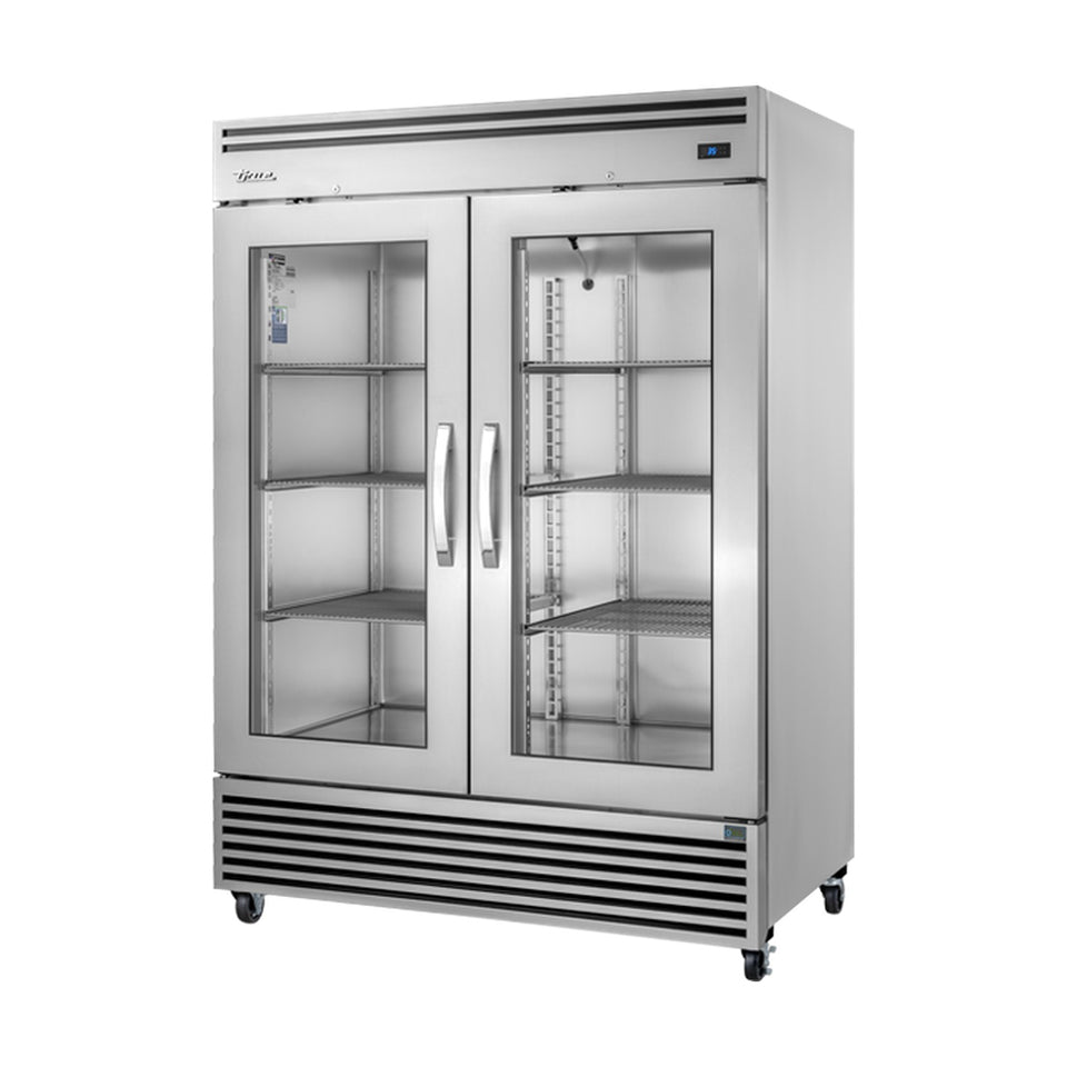 True Refrigeration 2/1 GN Upright Reach-In Food Service Refrigerator - 2 Glass Swing Glass Doors - TGN-2R-2G