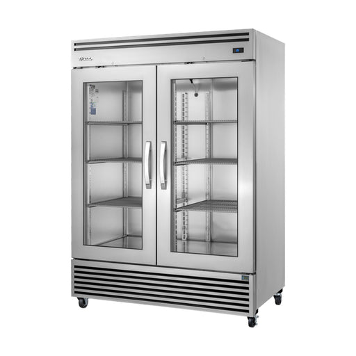 True Refrigeration 2/1 GN Upright Reach-In Food Service Refrigerator - 2 Glass Swing Glass Doors - TGN-2R-2G