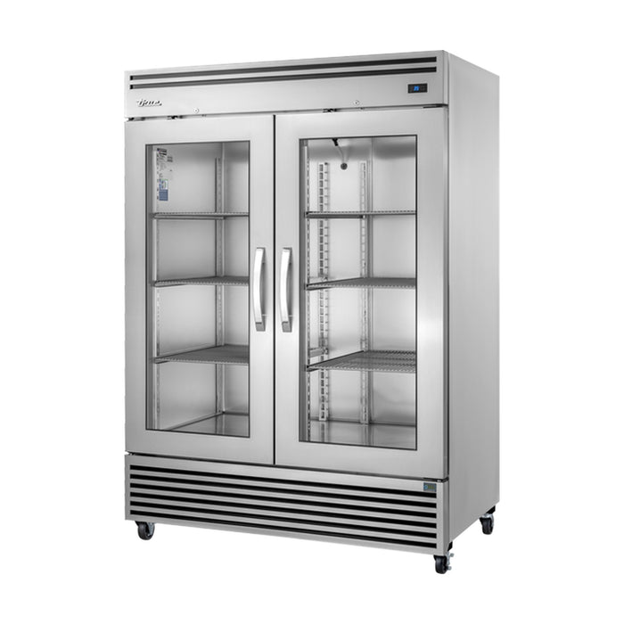 True Refrigeration 2/1 GN Upright Reach-In Food Service Refrigerator - 2 Glass Swing Glass Doors - TGN-2R-2G