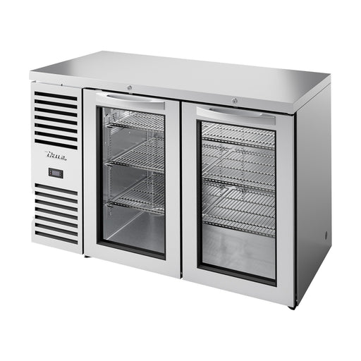 True Refrigeration Bar Refrigerator - Stainless Steel Ext - 2 Glass Swing Doors - TBR52-RISZ1-L-S-GG-2