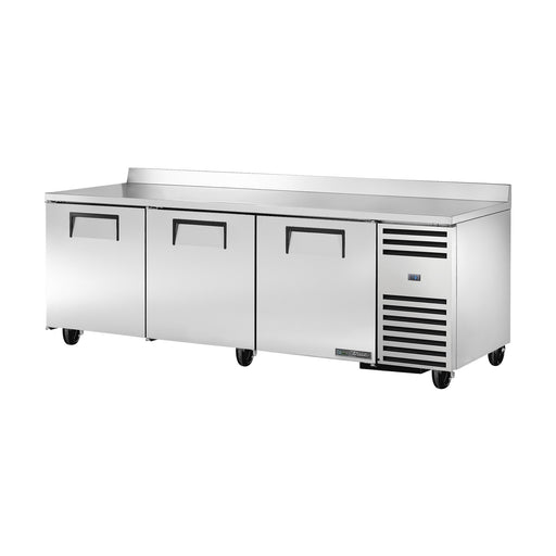 True Refrigeration Deep Worktop Counter Refrigerator - 3 Solid Swing Doors - TWT-93-HC