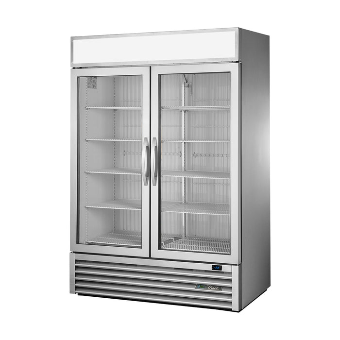 True Refrigeration Upright Retail Merchandiser Freezer - 2 Full Glass Swing Doors - GDM-49F-HC~FGD01