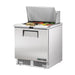 True Refrigeration Prep Table - 12x 1/6 Top Pans - 1 Solid Swing Door - TFP-32-12M-HC