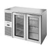 True Refrigeration Bar Refrigerator - Stainless Steel Ext - 2 Glass Swing Doors - TBR48-RISZ1-L-S-GG-2