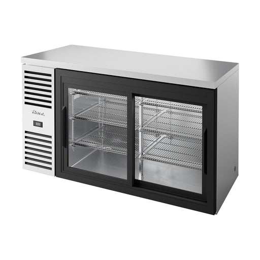 True Refrigeration Bar Refrigerator - Stainless Steel Ext - 2 Glass Slide Doors - TBR60-RISZ1-L-S-11-2