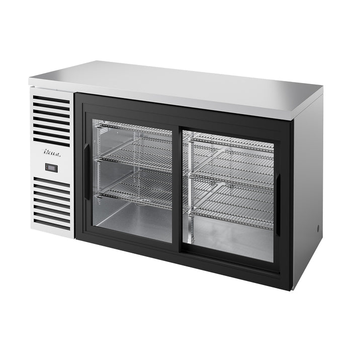 True Refrigeration Bar Refrigerator - Stainless Steel Ext - 2 Glass Slide Doors - TBR60-RISZ1-L-S-11-2
