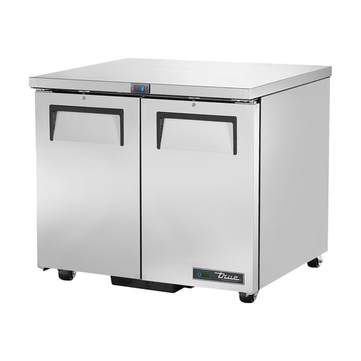 True Refrigeration Undercounter Foodservice Refrigerator - 2 Solid Swing Doors - TUC-36-HC