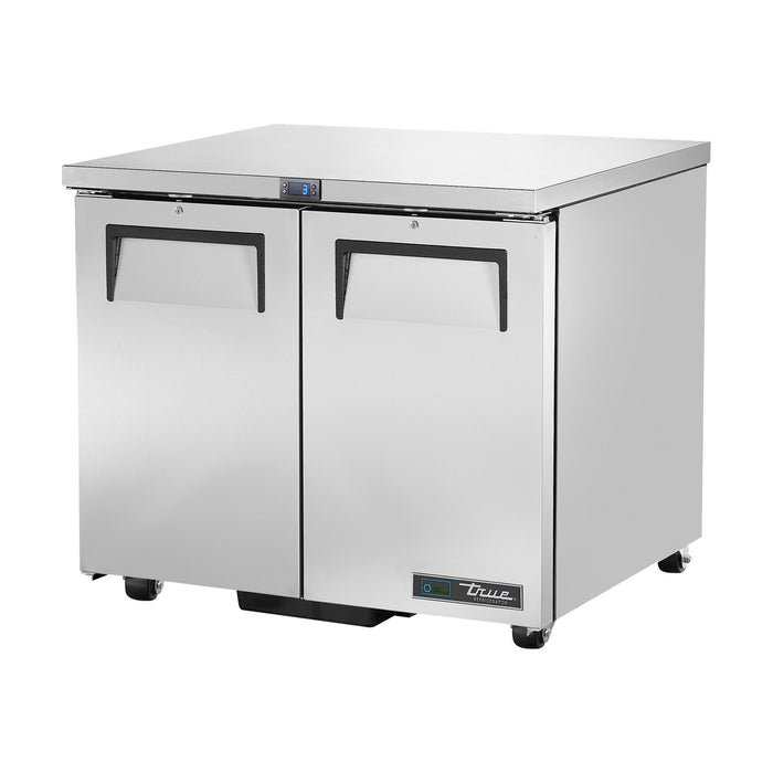 True Refrigeration Undercounter Foodservice Refrigerator - 2 Solid Swing Doors - TUC-36-HC
