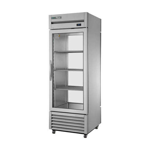 True Refrigeration Upright "Pass-Thru" Display Refrigerator - 1 Glass Door Front - 1 Glass Door Rear - T-23G-PT-HC-FGD011G-1G