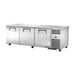 True Refrigeration Deep Undercounter Refrigerator - 3 Solid Swing Doors - TUC-93-HC
