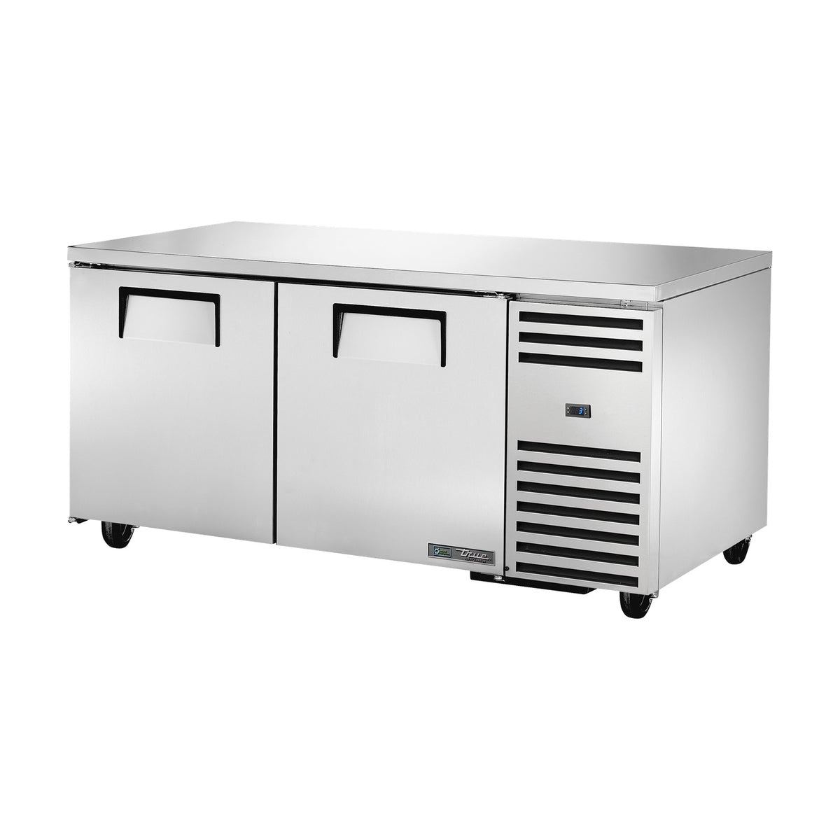 True Refrigeration Deep Undercounter Refrigerator - 2 Solid Swing Doors - TUC-67-HC