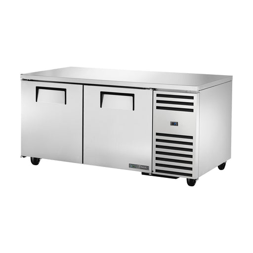True Refrigeration Deep Undercounter Refrigerator - 2 Solid Swing Doors - TUC-67-HC