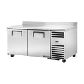 True Refrigeration Deep Worktop Counter Refrigerator - 2 Solid Swing Doors - TWT-67-HC