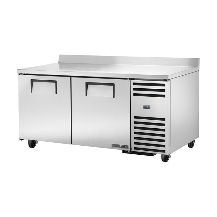 True Refrigeration Deep Worktop Counter Refrigerator - 2 Solid Swing Doors - TWT-67-HC