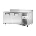 True Refrigeration Deep Worktop Counter Refrigerator - 2 Solid Swing Doors - TWT-67-HC