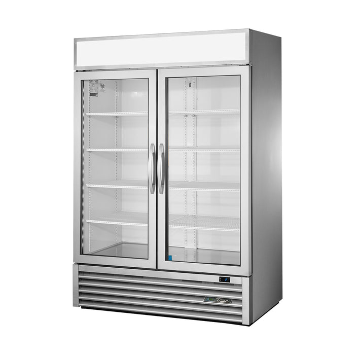 True Refrigeration Upright Retail Merchandiser Refrigerator - 2 Full Glass Swing Doors - GDM-49-HC~FGD01