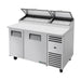 True Refrigeration Pizza Prep Table - 8x 1/3 Top Pans - 2 Solid Swing Doors - TPP-AT-60-HC
