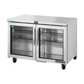 True Refrigeration Undercounter Foodservice Refrigerator - 2 Glass Swing Doors - TUC-48G-HC-FGD01