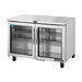 True Refrigeration Undercounter Foodservice Refrigerator - 2 Glass Swing Doors - TUC-48G-HC-FGD01