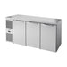 True Refrigeration Bar Refrigerator - Stainless Steel Ext - 3 Solid Swing Doors - TBR72-RISZ1-L-S-SSS-2