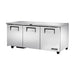 True Refrigeration Undercounter Foodservice Refrigerator - 3 Solid Swing Doors - TUC-72-HC
