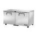 True Refrigeration Undercounter Foodservice Refrigerator - 2 Solid Swing Doors - TUC-60-HC