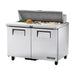 True Refrigeration Prep Table - 12x 1/6 Top Pans - 2 Solid Swing Doors - TSSU-48-12-HC